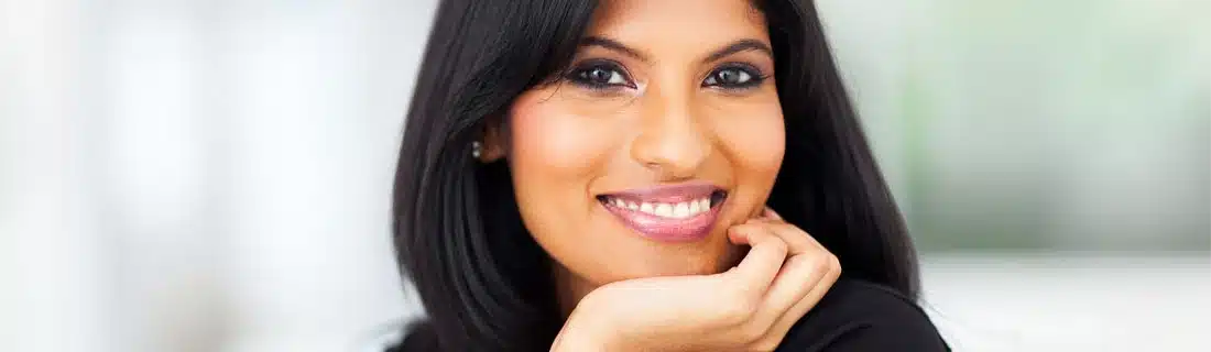 Dentist Woman Smiling After Gum Lift Procedure CS1